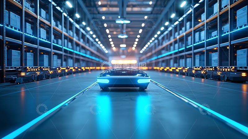 高清大图下载【趣麦麦图】自动驾驶仓储物流