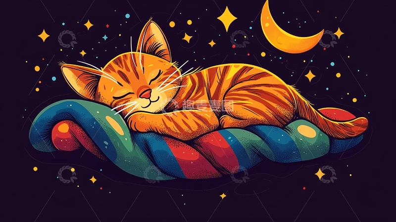 高清大图下载【趣麦麦图】睡觉的猫咪