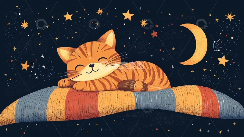 高清大图下载【趣麦麦图】睡梦中的橘猫