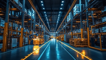 现代化智能仓库内部