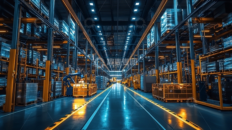 高清大图下载【趣麦麦图】现代化智能仓库内部