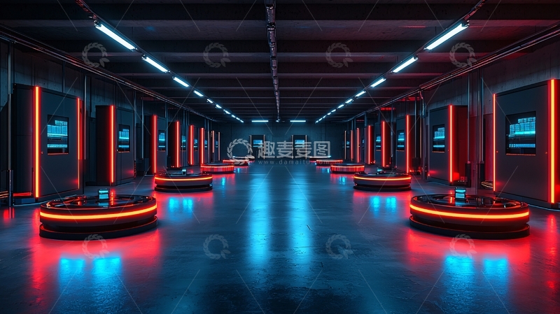 高清大图下载【趣麦麦图】科幻走廊