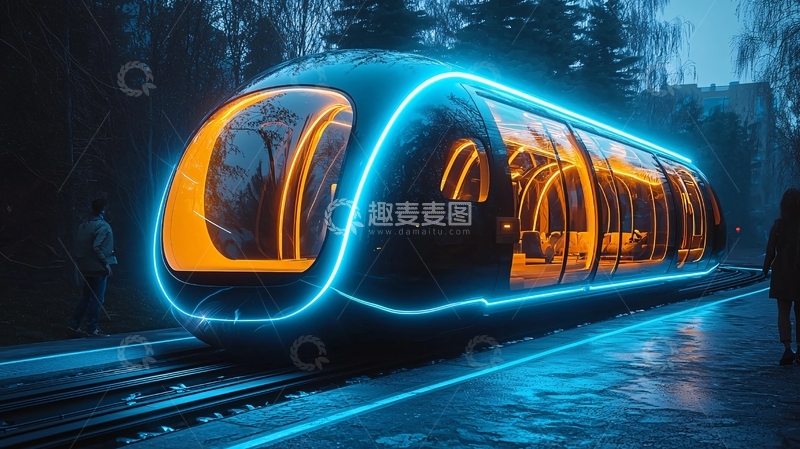 高清大图下载【趣麦麦图】未来科技感列车