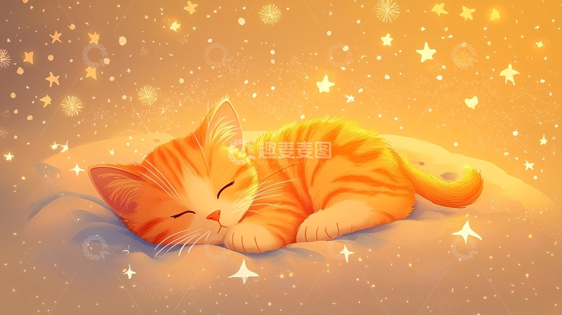 高清大图下载【趣麦麦图】小猫睡觉