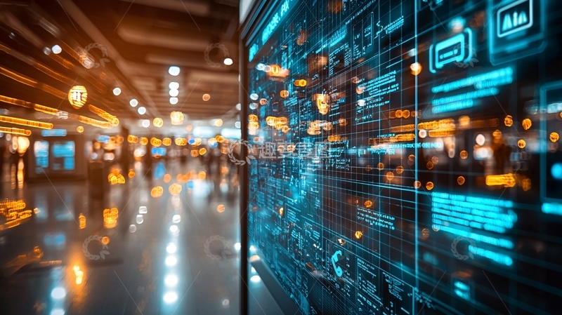 高清大图下载【趣麦麦图】科技感十足的未来城市大屏幕