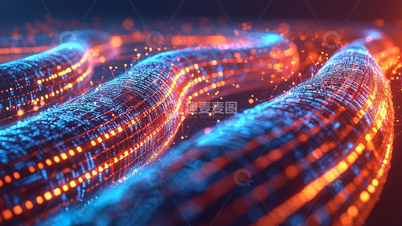 高清大图下载【趣麦麦图】流动的数字代码