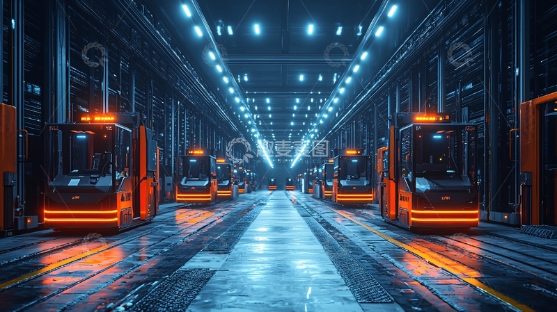 高清大图下载【趣麦麦图】未来科技感工厂车间