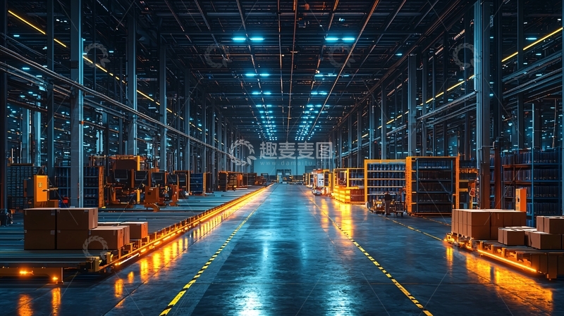 高清大图下载【趣麦麦图】现代化智能仓储物流中心