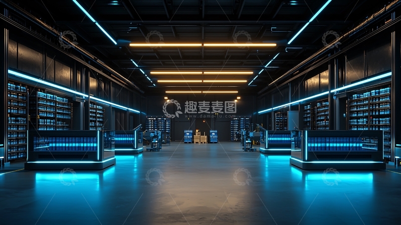 高清大图下载【趣麦麦图】科技感十足的未来超市