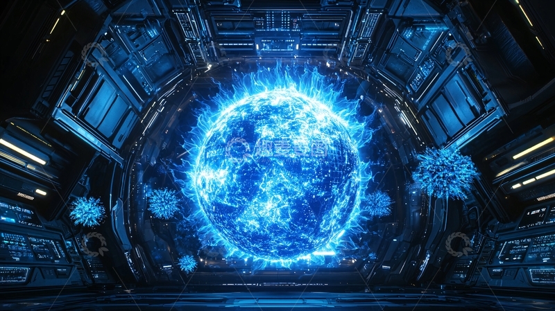 高清大图下载【趣麦麦图】蓝色能量球