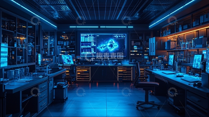 高清大图下载【趣麦麦图】科技感十足的实验室