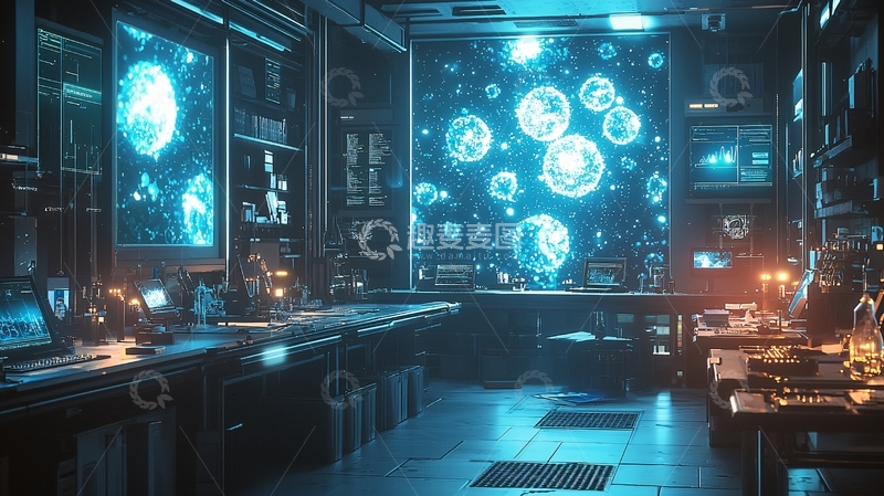 高清大图下载【趣麦麦图】科幻实验室场景