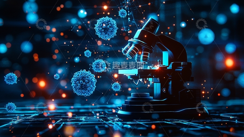 高清大图下载【趣麦麦图】显微镜下的病毒