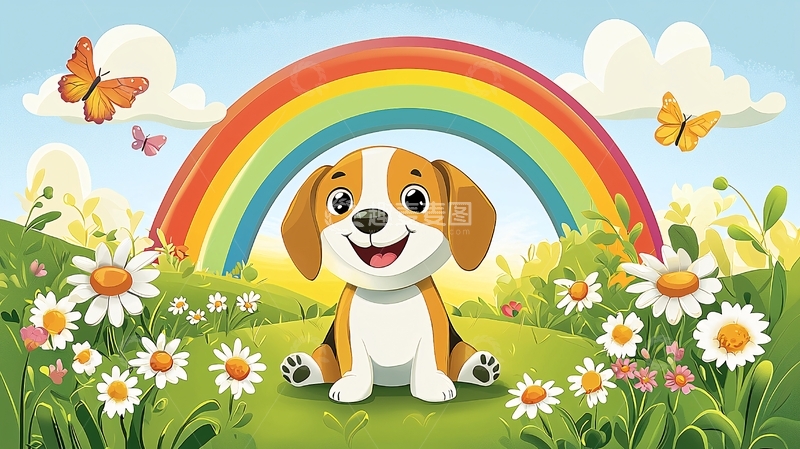 高清大图下载【趣麦麦图】卡通小狗