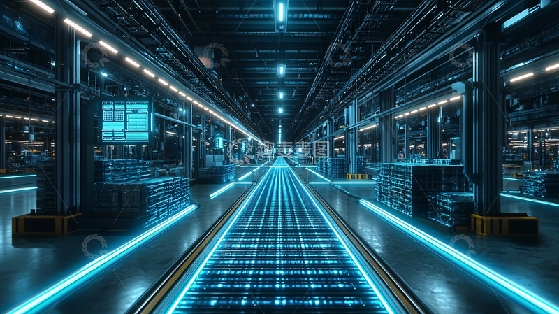 高清大图下载【趣麦麦图】未来科技感工厂车间