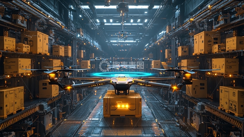 高清大图下载【趣麦麦图】未来派仓库