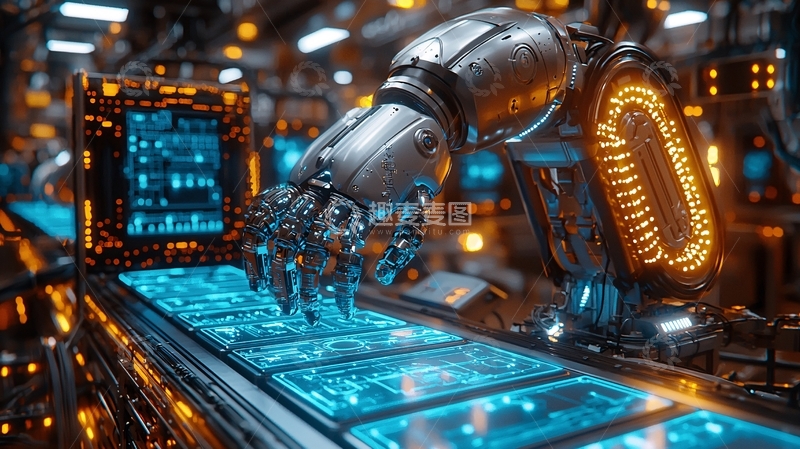 高清大图下载【趣麦麦图】未来科技感机器人