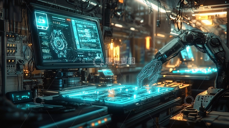 高清大图下载【趣麦麦图】未来科技感电脑