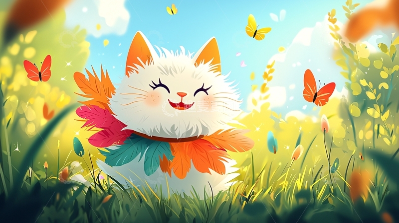 高清大图下载【趣麦麦图】可爱卡通猫咪