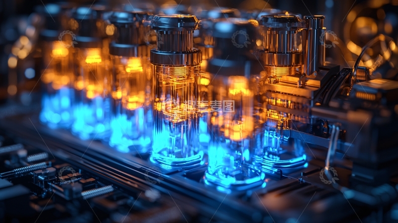 高清大图下载【趣麦麦图】发光电子管阵列