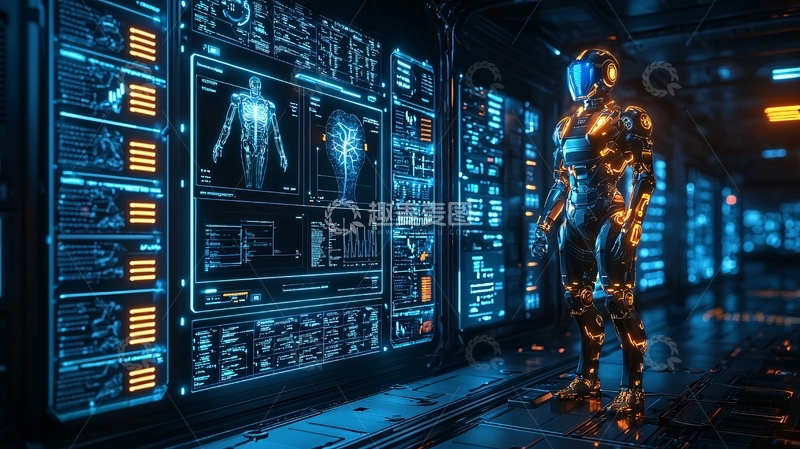 高清大图下载【趣麦麦图】未来科技感机器人