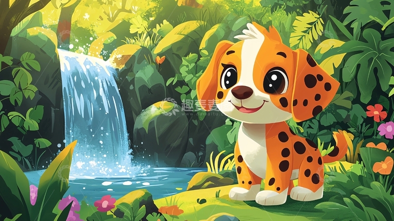 高清大图下载【趣麦麦图】卡通小狗