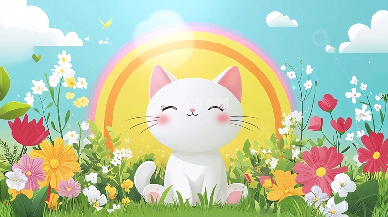 高清大图下载【趣麦麦图】春天猫咪