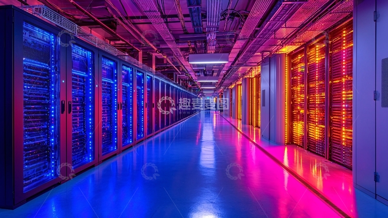 高清大图下载【趣麦麦图】炫彩数据中心走廊