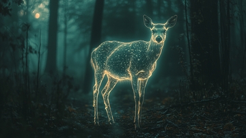 森林深处发光小鹿