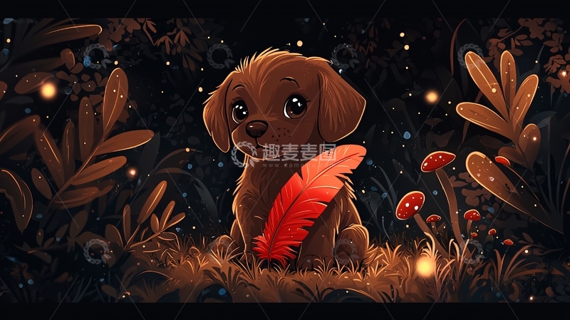 高清大图下载【趣麦麦图】小狗