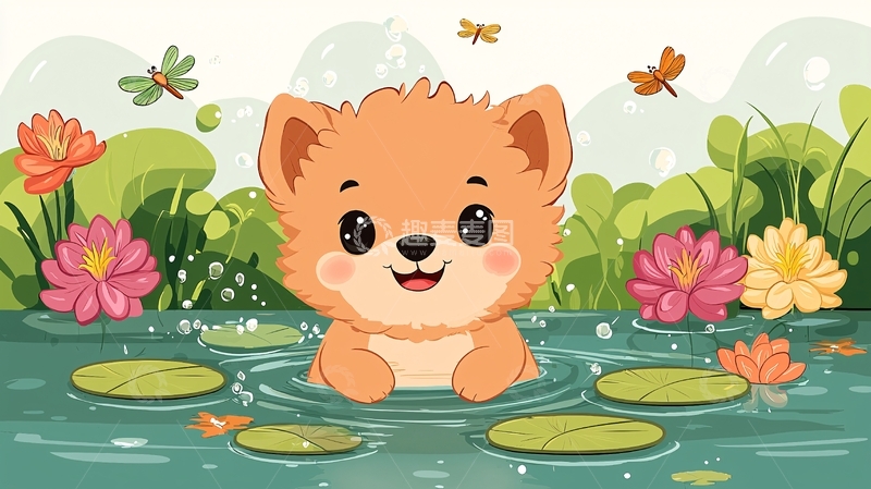 高清大图下载【趣麦麦图】卡通小狗