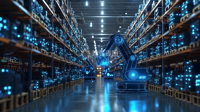 高清大图下载【趣麦麦图】智能机器人仓库