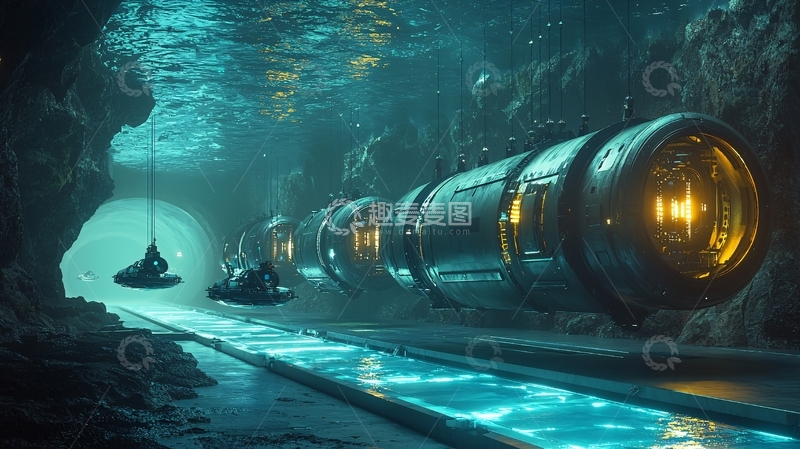 高清大图下载【趣麦麦图】水下隧道