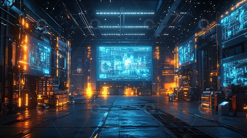 高清大图下载【趣麦麦图】未来科技感走廊