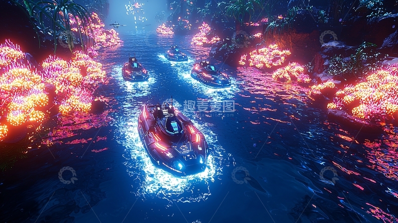 高清大图下载【趣麦麦图】-未来科技感赛车