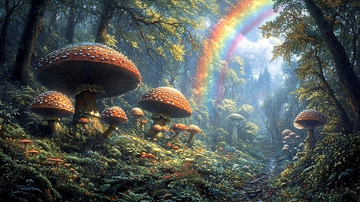 彩虹森林巨型蘑菇