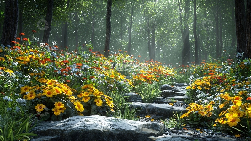 高清大图下载【趣麦麦图】森林小路