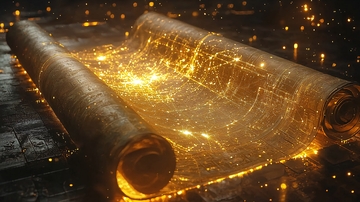 古老发光的卷轴