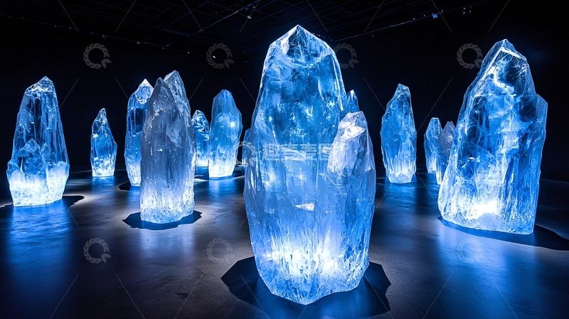 高清大图下载【趣麦麦图】蓝色水晶