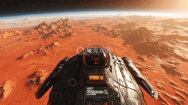 高清大图下载【趣麦麦图】火星探险飞船