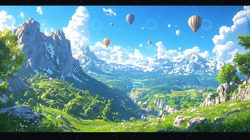 高清大图下载【趣麦麦图】梦幻般阿尔卑斯山风景