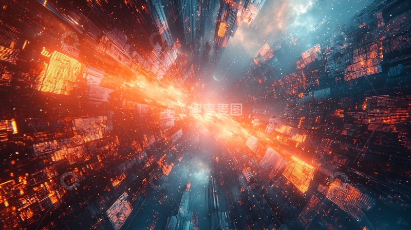 高清大图下载【趣麦麦图】抽象未来都市