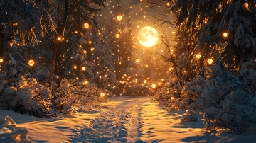 雪夜森林