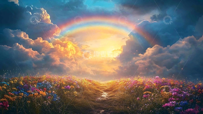 高清大图下载【趣麦麦图】彩虹天堂
