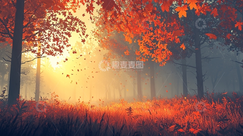 高清大图下载【趣麦麦图】秋日森林