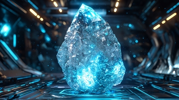 未来科技感蓝色水晶