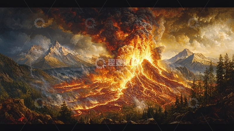 高清大图下载【趣麦麦图】火山爆发