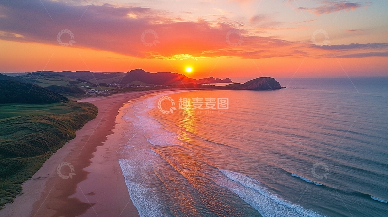 高清大图下载【趣麦麦图】日出海滩景色4