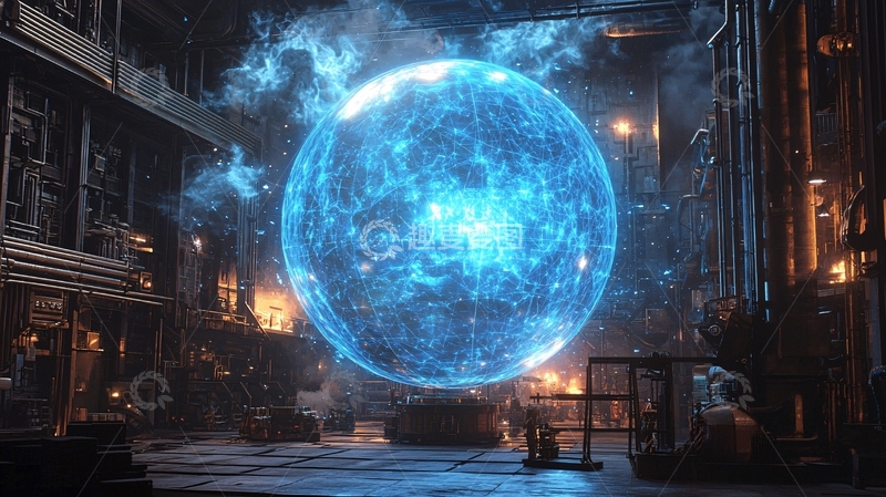高清大图下载【趣麦麦图】蓝色能量球