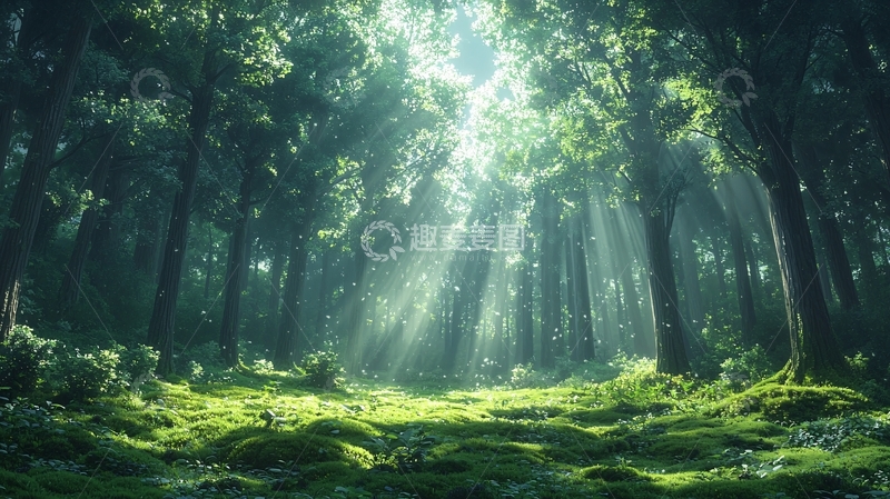 高清大图下载【趣麦麦图】阳光森林